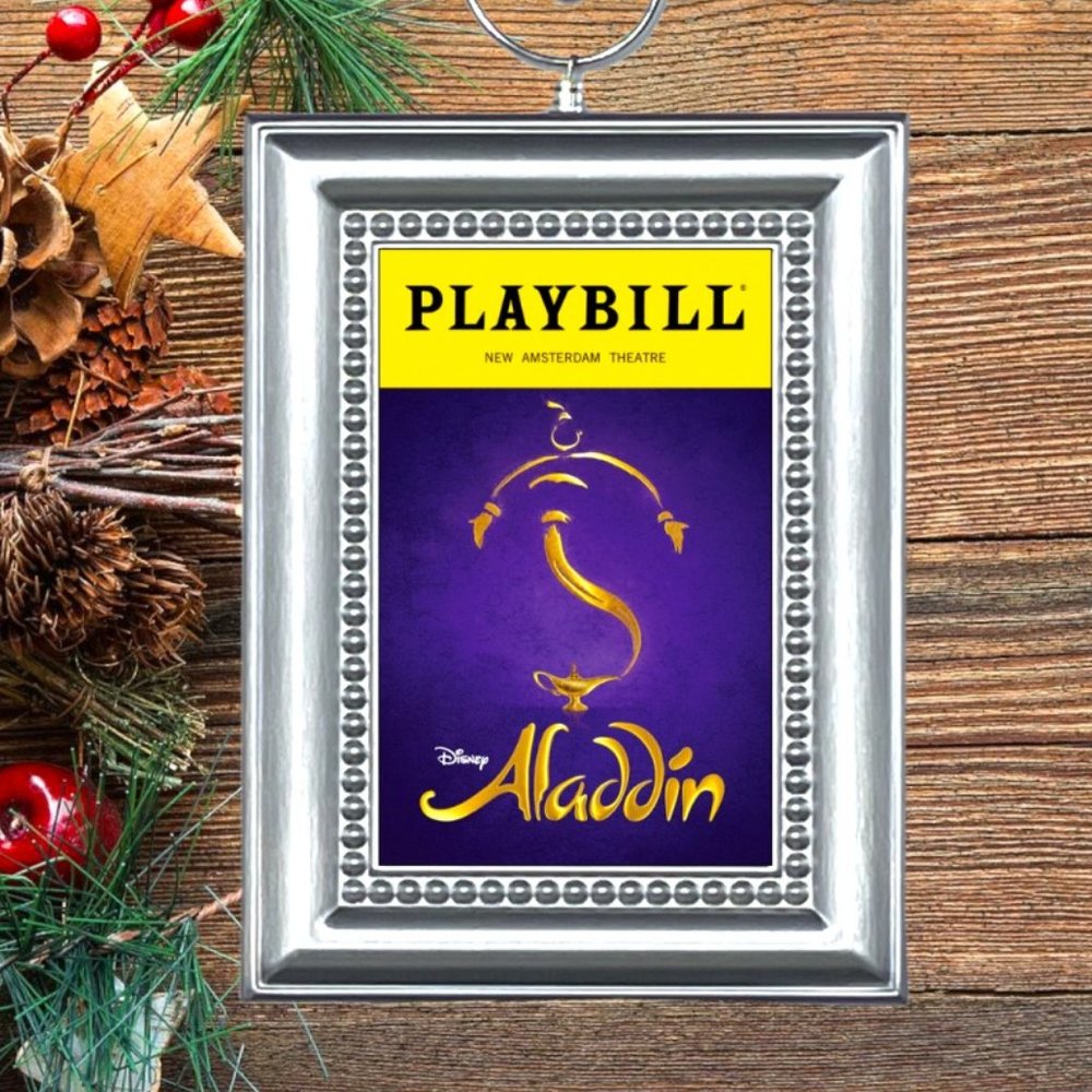 Aladdin Broadway Musical Playbill Christmas Tree Ornament